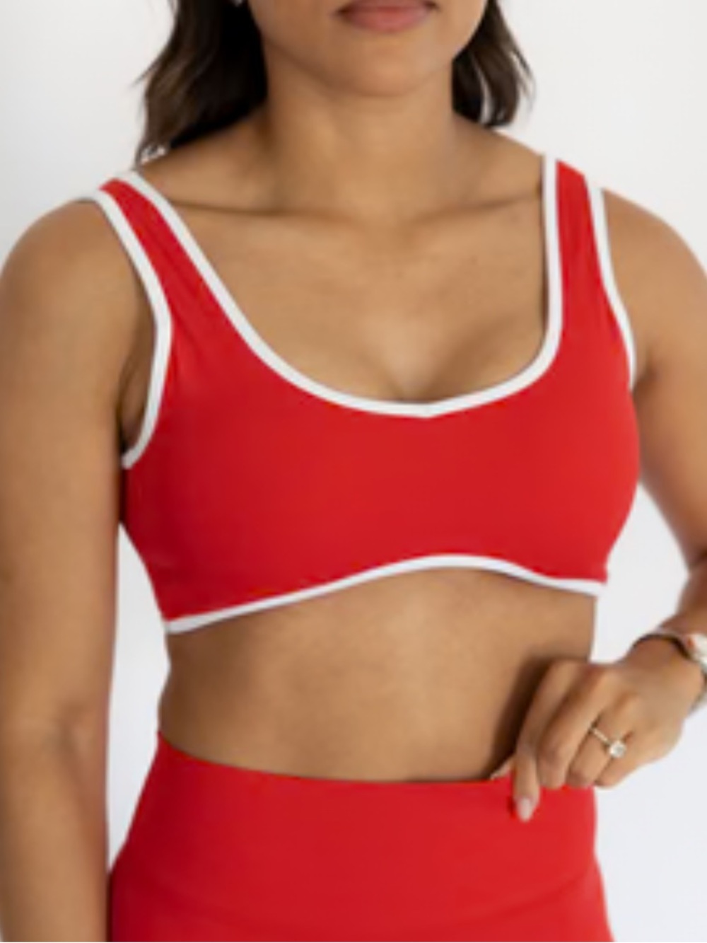 YPB studio flex Red sports bra d